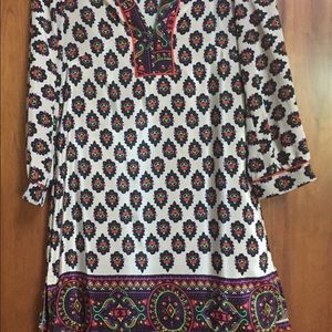 Joy Joy bold pattern long sleeve dress